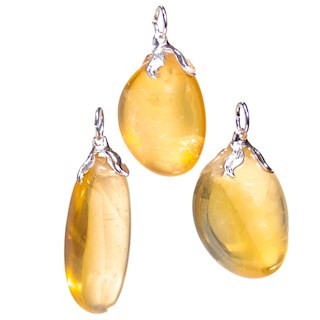 Pendentif pierre gemme aura du soleil 